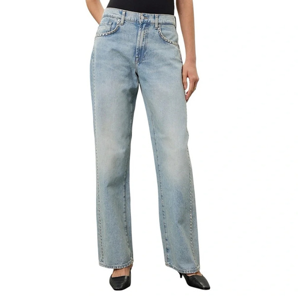 7 For All Mankind Light Washed Blue Jeans SZ 25 - Picture 1 of 8